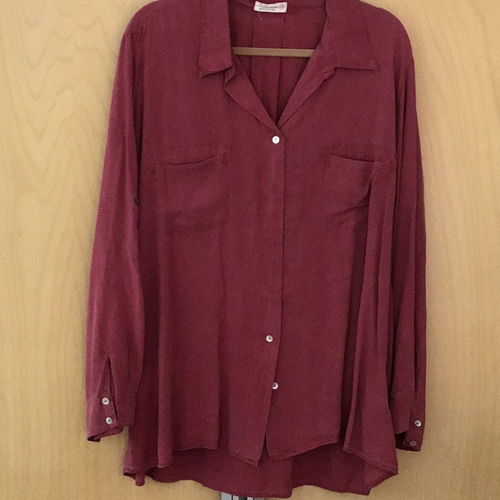 Just Living 1X button down blouse